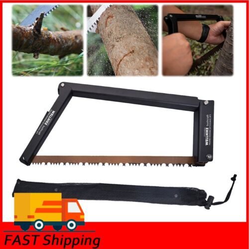 Sierra Plegable Camping Portátil 32cm Manganeso Hoja de Sierra con Almacenamiento Plegable
