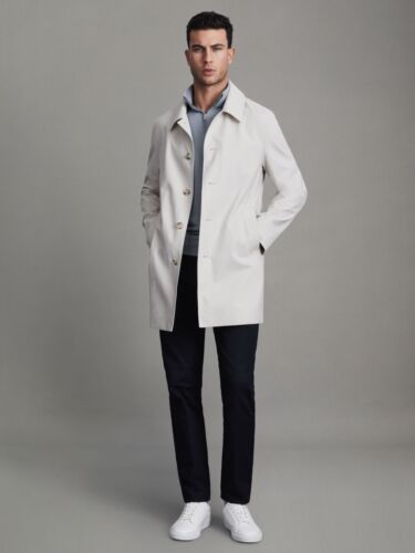 Suéter Reiss Blackhall Lana Merino Calce Ajustado 1/4 Cremallera Cuello Simulado Azul China Para Hombres - Imagen 3 de 10