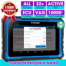 2025 TOPDON Phoenix Nano-E PRO Car OBD2 Scanner Diagnostic Scan Tool ECU Coding