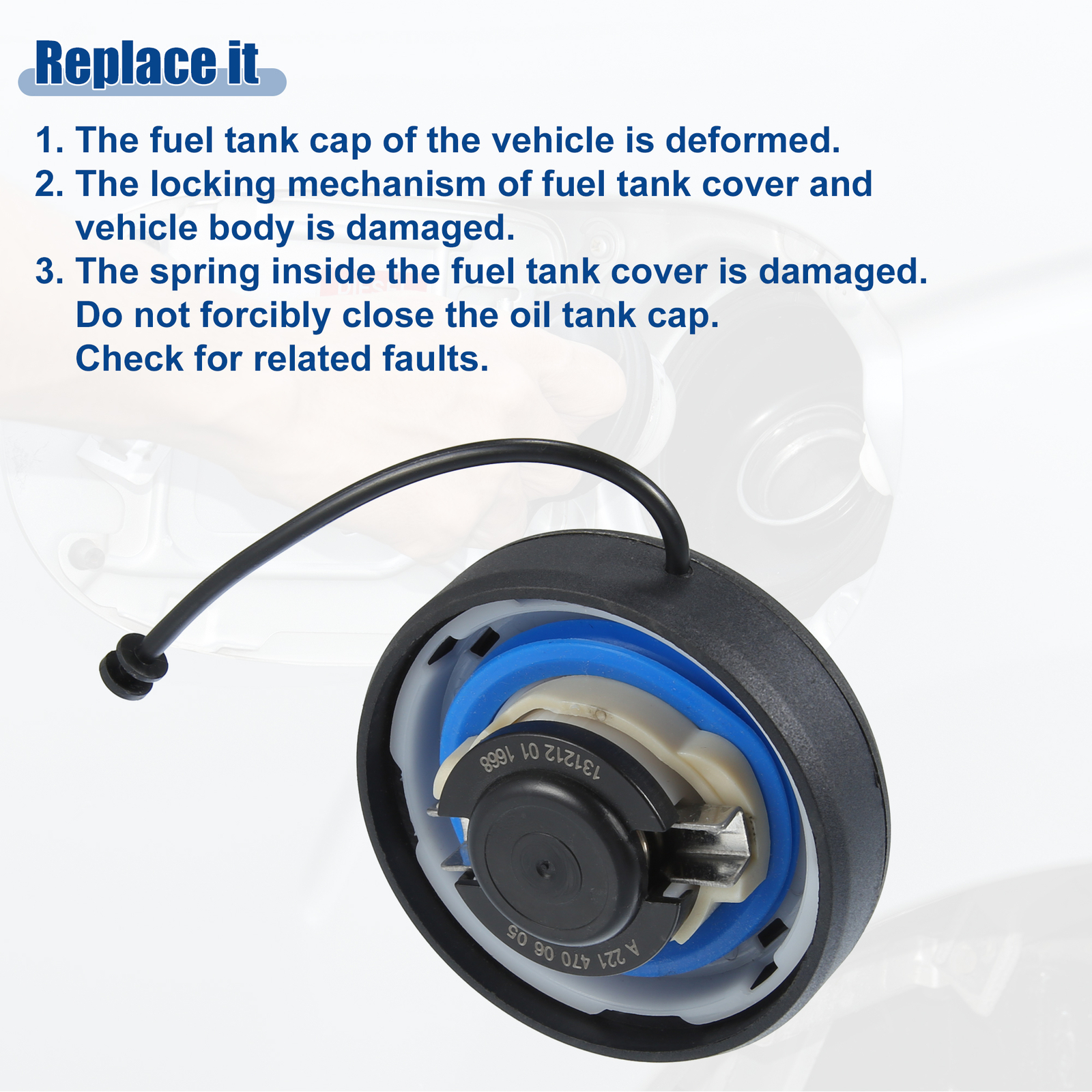 Gas Fuel Tank Cap Replacement Fit for MercedesBenz A180 2224700005