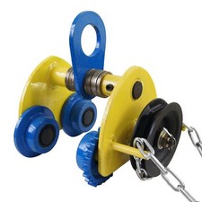 181971 Heavy Duty 1 T Overhead Geared Beam Trolley Hoist Lifing Tackle W/ Chain