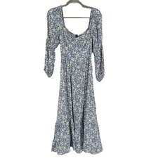 Reformation Mica Floral Puff Sleeve Midi Dress in Daniella