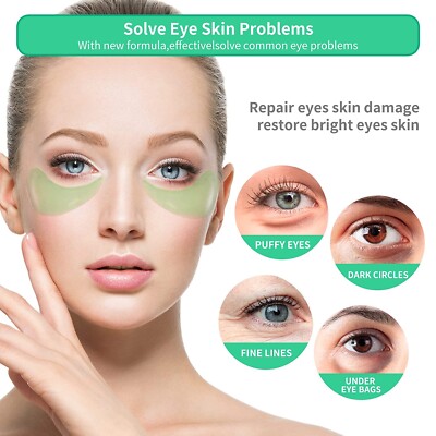 Aloe Vera Eye Mask 60 Pcs - Puffy Eyes and Dark Circles Treatments  Look  Young