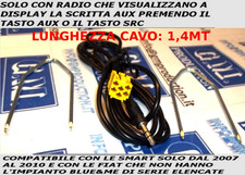 KIT CAVO 1,4M AUDIO AUX IN MP3 FIAT GRANDE PUNTO EVO 500 PANDA ALFA 159 LANCIA Y