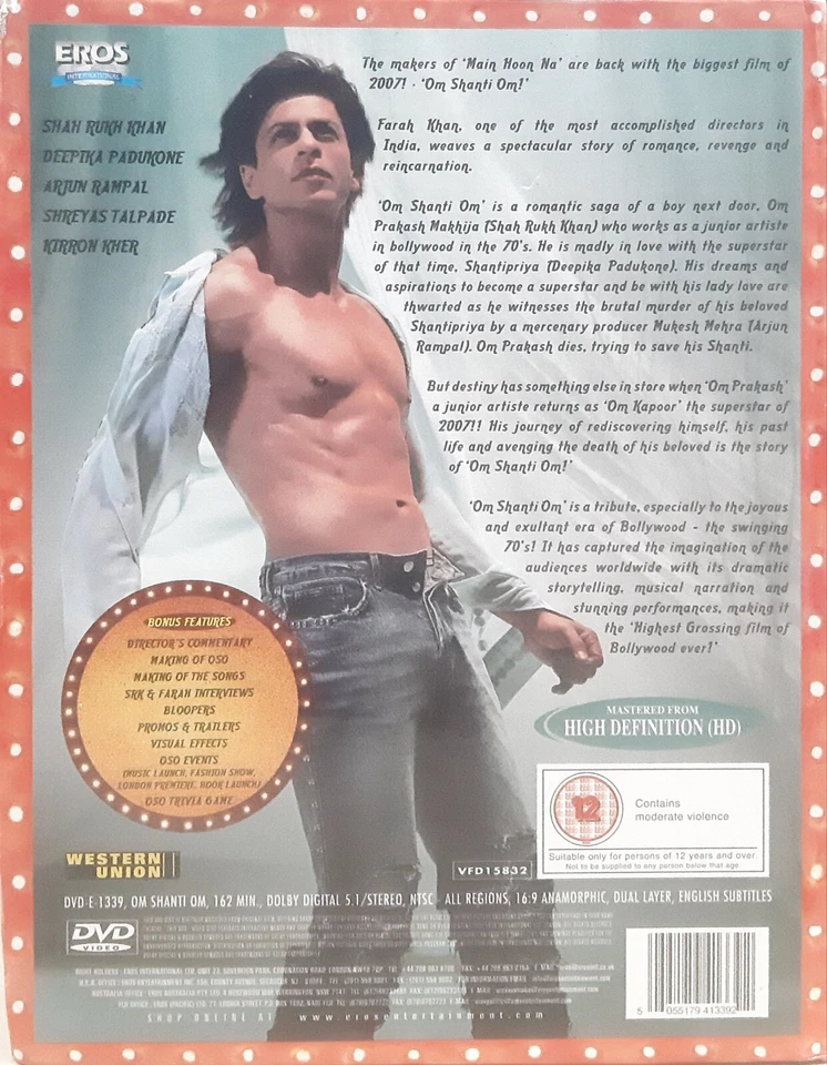 Om Shanti Om - Shahrukh Khan - Bollywood Hindi Movie 2-Disc Limited Edition DVD - Image 2 of 2