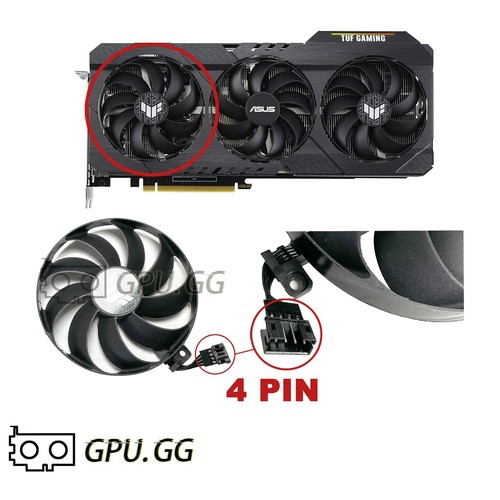 ASUS TUF RTX 3060 3070 3080 3090 /ti RX6700 6800 Fans Replacement Fans - Picture 7 of 9