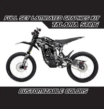TALARIA STING Gray Black Stickerbomb Decals Stickers Skin Wrap Graphics Kit