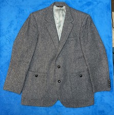 Imperial by Haggar Tweed Sport Coat, Gray Wool Jacket Mens Size 42 FAST SHIPPING