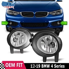 PAIR Fog Lights for 2012-19 BMW 4 Series Clear Driving Bumper Lamp Left+Right