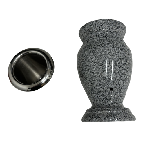 Memorial Cemetery Flower Vase - Real Granite vase with Stainless Steel inner - Picture 6 of 6