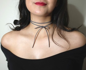 150cm String Grey Faux Suede Cord Diy Wrap Around Tie Ribbon