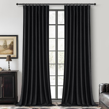 Elegant Blackout Curtains 90" Long, 2 Panels for Bedroom  Living Room