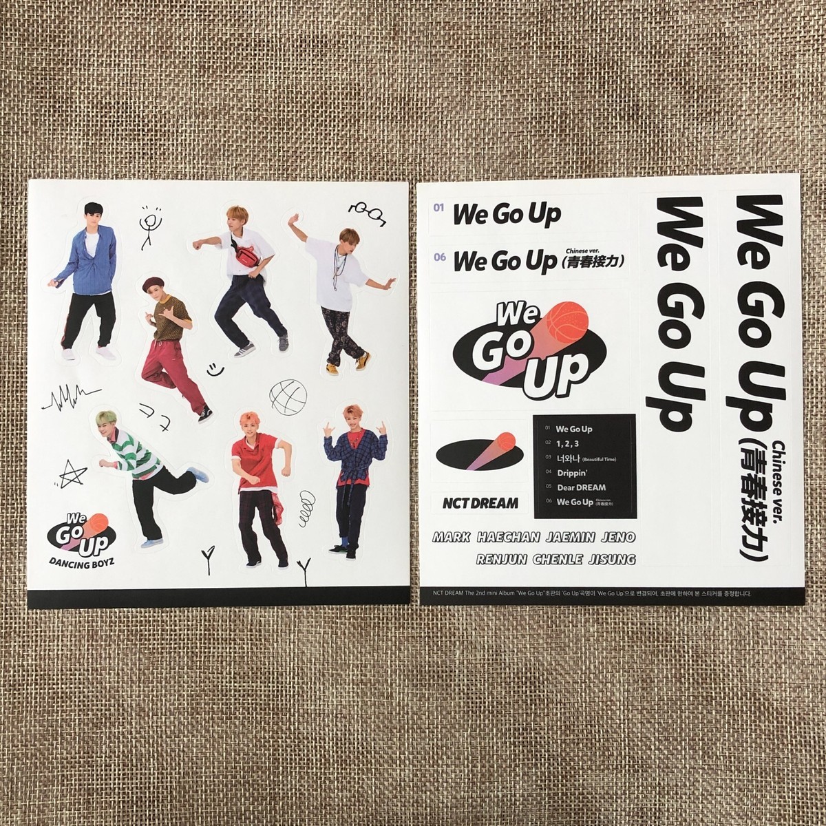 NCT Dream GROUP [ WE GO UP ] Official Sticker Set, 2nd Mini Album