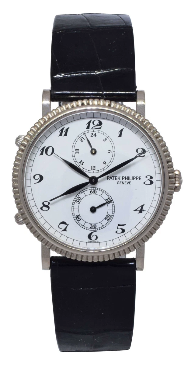 Reloj manual Patek Philippe Travel Time 5034 oro blanco 18k para hombre 34 mm 5034G