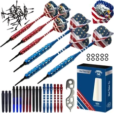 Soft Tip Darts Set - Professional Darts for Electronic Dartboard - Includes Bras