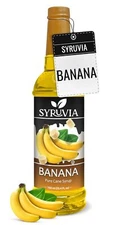 Syruvia Banana Syrup 25.4 fl oz, Kosher, Gluten-Free for Drinks, Soda & More