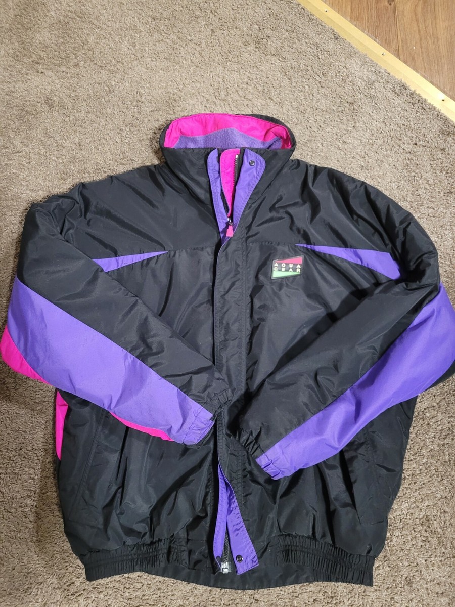 VINTAGE NIKE AQUA GEAR BLACK PINK NYLON DOWN 90's JACKET SZ VINTAGE NIKE AQUA GEAR BLACK PINK NYLON DOWN 90's JACKET SZ
