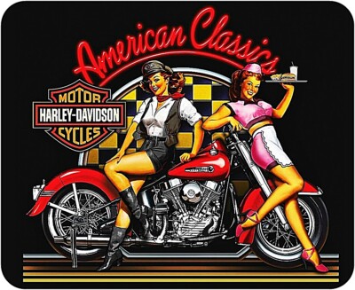 Harley Davidson ''American Classics'' Pinup Girl Computer / Laptop Mouse Pad