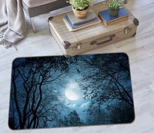3D Nacht B&auml;ume Mond NAM6497 Spiel Teppich Mat Elegant Foto Teppich Fay