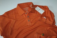 Tommy Bahama Polo Shirt Emfielder Sport Core Del Fuego Orange SS New Medium M