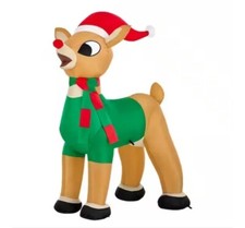 3.5' Led Rudolph The Red Nosed Reindeer W/ Blinking Nose Christmas Inflatable