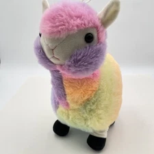 Peek-A-Boo Toys Llama Alpaca Rainbow Color 11.5" Plush Stuffed Animal Toy