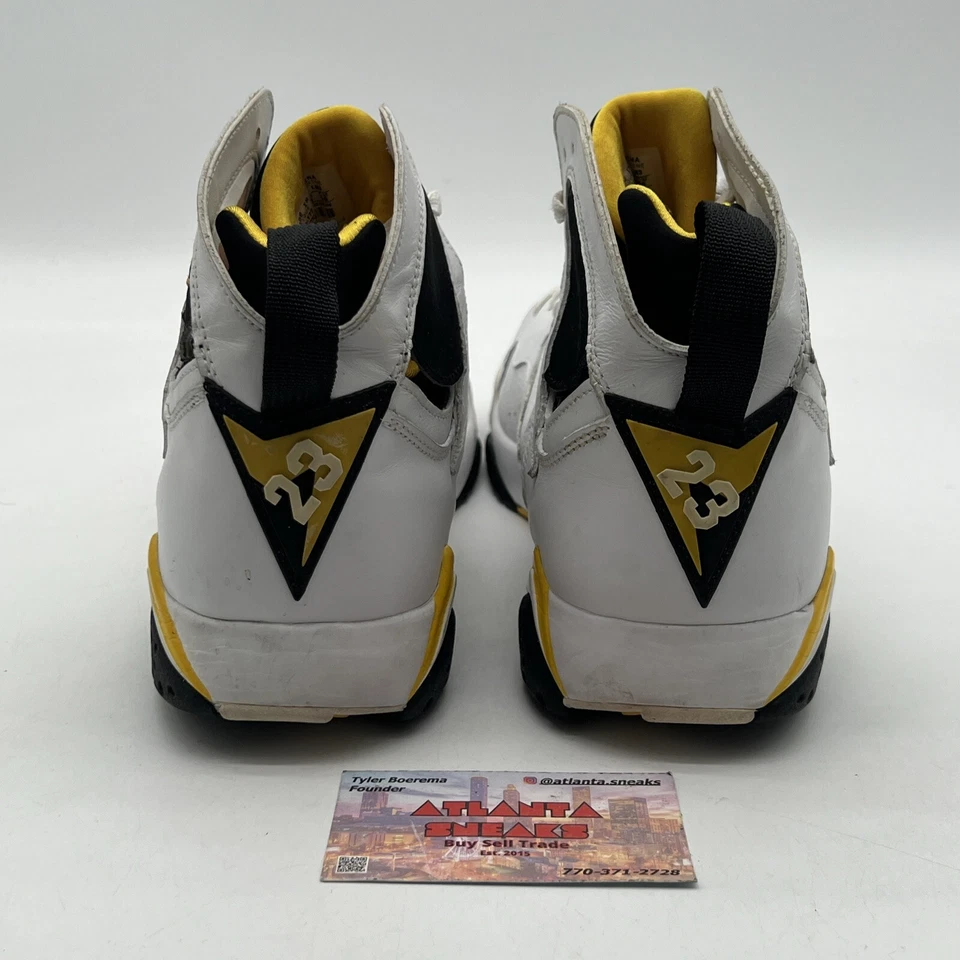 Talla 13 - Air Jordan 7 Retro Blanco Maíz Universitario W Negro Blanco Amarillo 313358-172 Foto 3 de 4