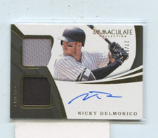 NICKY NICK DELMONICO 2018 Panini Immaculate Dual Materials Rookie Auto #D /99