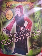 Girls Halloween Renaissance Costume Hooded Countess Size 8-10