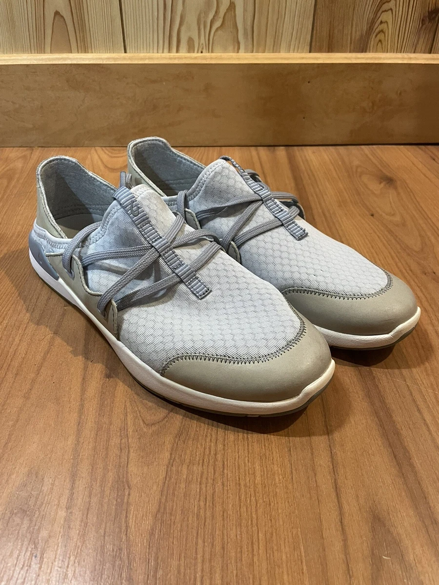 OluKai Miki Li Blue White 20366 FNCP Walking Fishing Shoes Slip On Women s Sz 9