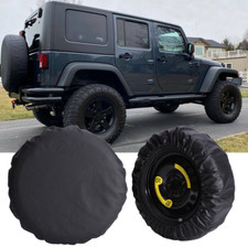 Cubierta de rueda de neumático de repuesto resistente a la intemperie para Jeep Wrangler Unlimited JK 17"