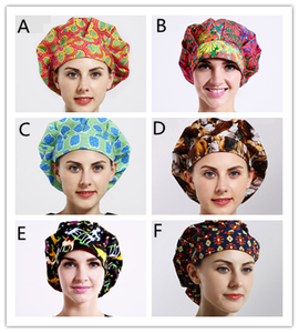 Doctor Nurse Hat Surgery Medical Scrub Cap Uniform Cotton Flower