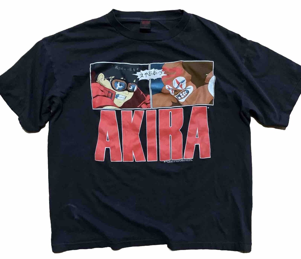 トップス AKIRA T Shirt FASHION VICTIM KANEDA Vintage Rare 1988 Mens Fashion Victim Akira Vs Kaneda Size
