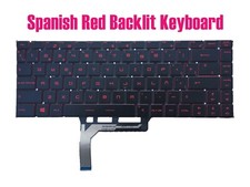 Spanish Red Backlit Keyboard MSI 9S7-16W212 GF65 Thin 10UE MS-16W2