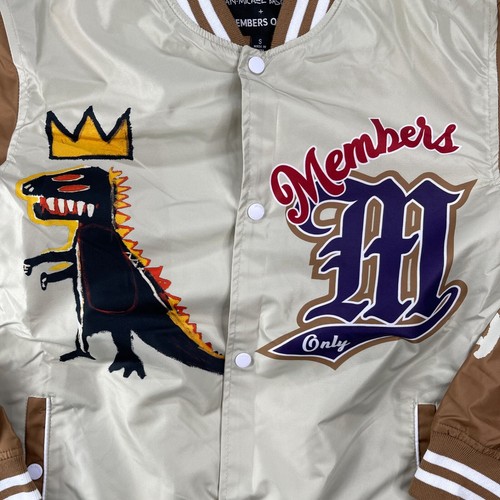MEMBERS ONLY Mens SMALL Jean Michel Basquiat Mona Lisa Aviator Windbreaker NEW - Picture 3 of 8