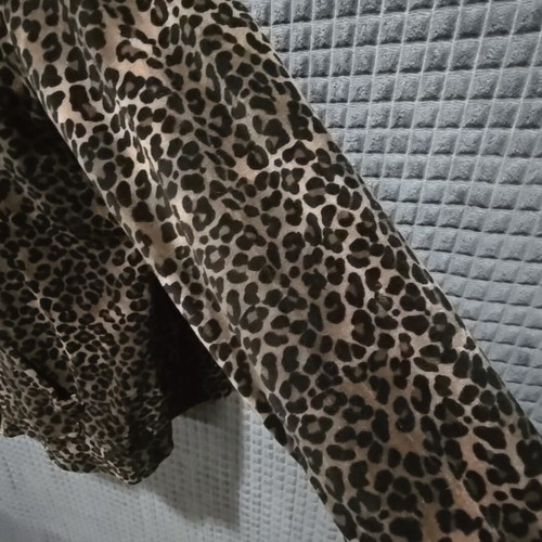 Leopard Velour Zip Track Jacket SzLg Style&Co Sport Fuzzy Cozy Mob Wife Baddie - Picture 6 of 16