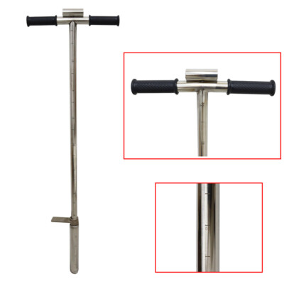 40' Long Stainless Steel Soil Probe Sampler Sampling Tool with Foot Peg