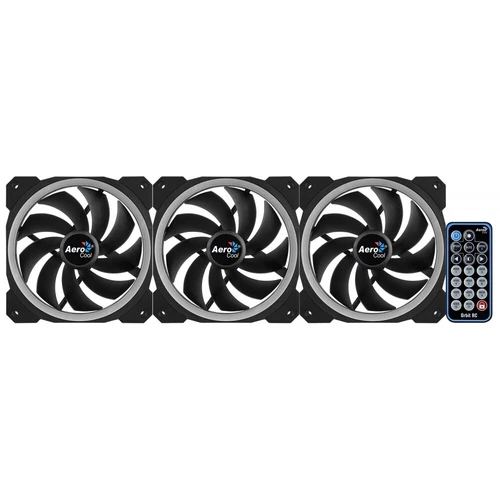 Aerocool Orbit RC Kit composto da 3 Ventole Orbit RGB da 120mm con telecomando