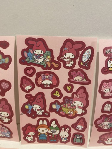 10 Pcs Sanrio My Melody Pens 20 Sheets Of My Melody Stickers & Badge Gift J2 - Bild 11 von 17