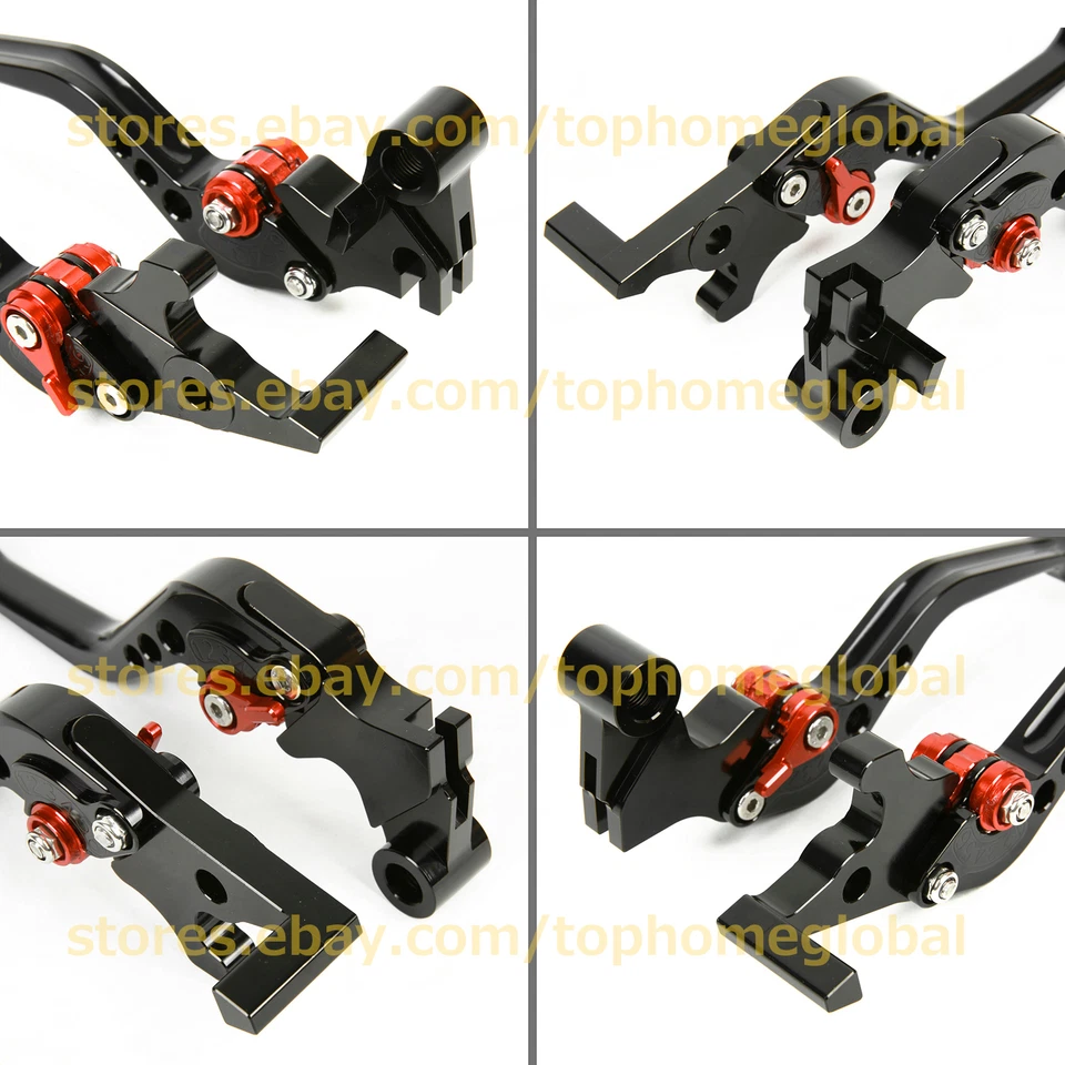 Palancas de freno de embrague corto negras CNC para Yamaha YZF R3 2014-2021 / R25 2015-2019  Foto 2 de 4