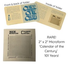 NCR  Calendar of the Century  Rare Microform   1900  2000   Original Folder