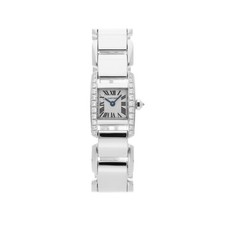 Cartier Tankissime White Gold Quartz 16mm Diamond Bracelet Watch WE70069H