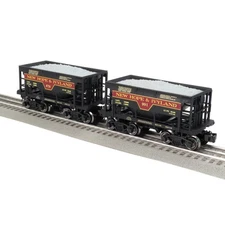 RMT 96799-481 New Hope & Ivyland Ballast Ore Car, 2-Pack (black), O Gauge