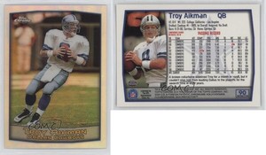 1999 Topps Chrome Refractor Troy Aikman #90 HOF