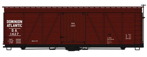 Accurail escala HO ~ Fowler 36' vagón de madera ~ kit ~ Dominion Atlantic #1427 ~1188 | Zustand: New