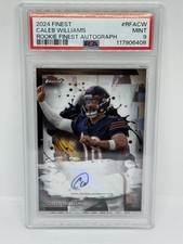 Caleb Williams 2024 Topps Finest Auto Rookie Bears Graded PSA 9