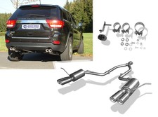 Fox Edelstahl Sportauspuff Jeep Grand Cherokee 2x80mm rund eingerollt schr&auml;g