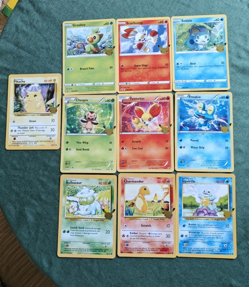 Pokemon 25th Anniversary Jumbo Cards Complete Full Set First