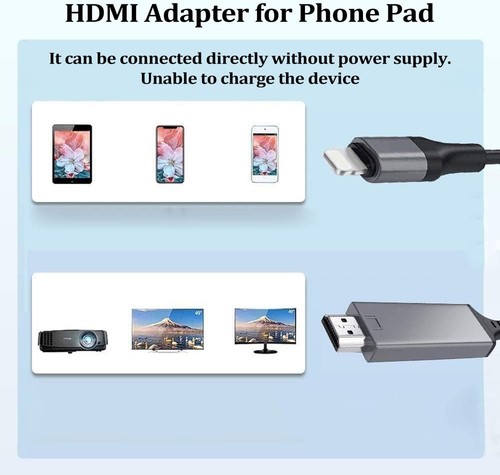 Apple MFi Certified Lightning to HDMI Adapter for Phone to TV,Compatible - Photo 2/8