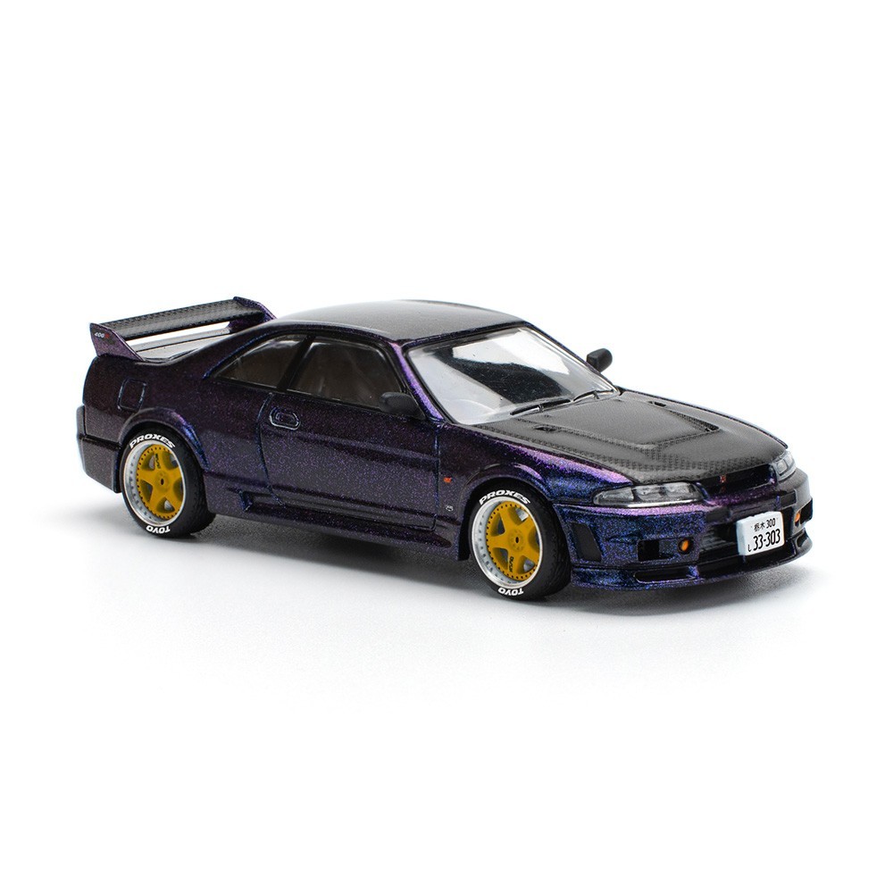 Pop Race 1:64 Nissan GT-R R33 Nismo Midnight Purple Diecast Model